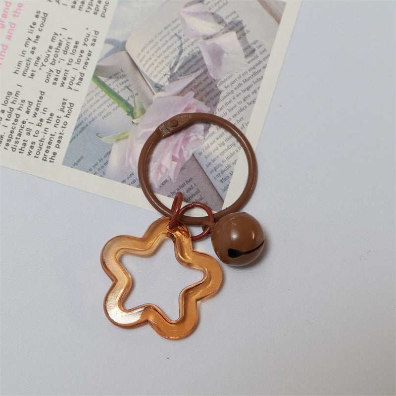 Wholesale Acrylic colorful five-pointed star key chain